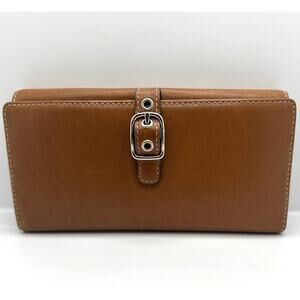 Vintage Soho COACH Brown Buckle Y2k Leather Wallet
